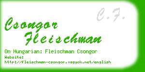 csongor fleischman business card